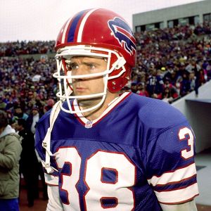 Buffalo Bill Mark Kelso padded his helmet.